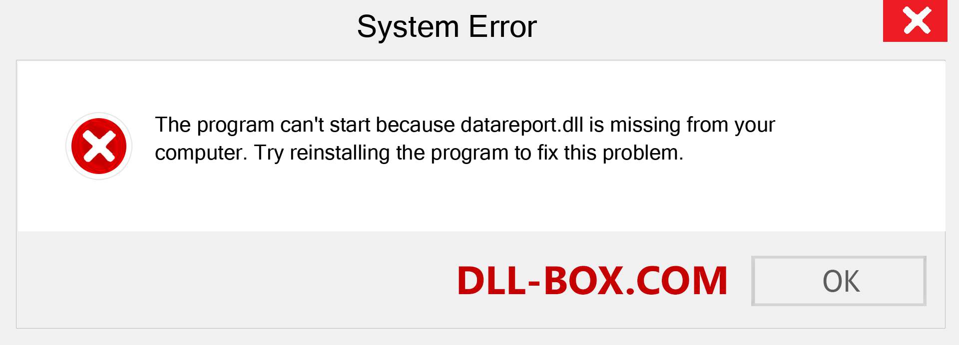  datareport.dll file is missing?. Download for Windows 7, 8, 10 - Fix  datareport dll Missing Error on Windows, photos, images